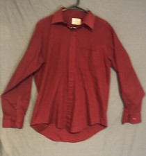 Mens United Shirt Red Dress Shirt Size L
