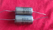 4x 0.33uF 330 nF 200V  K40Y-9 PIO  Paper In Oil Audio Capacitors Matched Quad
