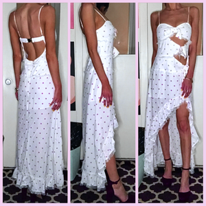 lemon polka dot dress