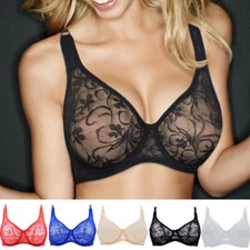 Super Sexy Womens Bra Sissy Lingerie See Through Brassiere Lace Bralette Bras BH
