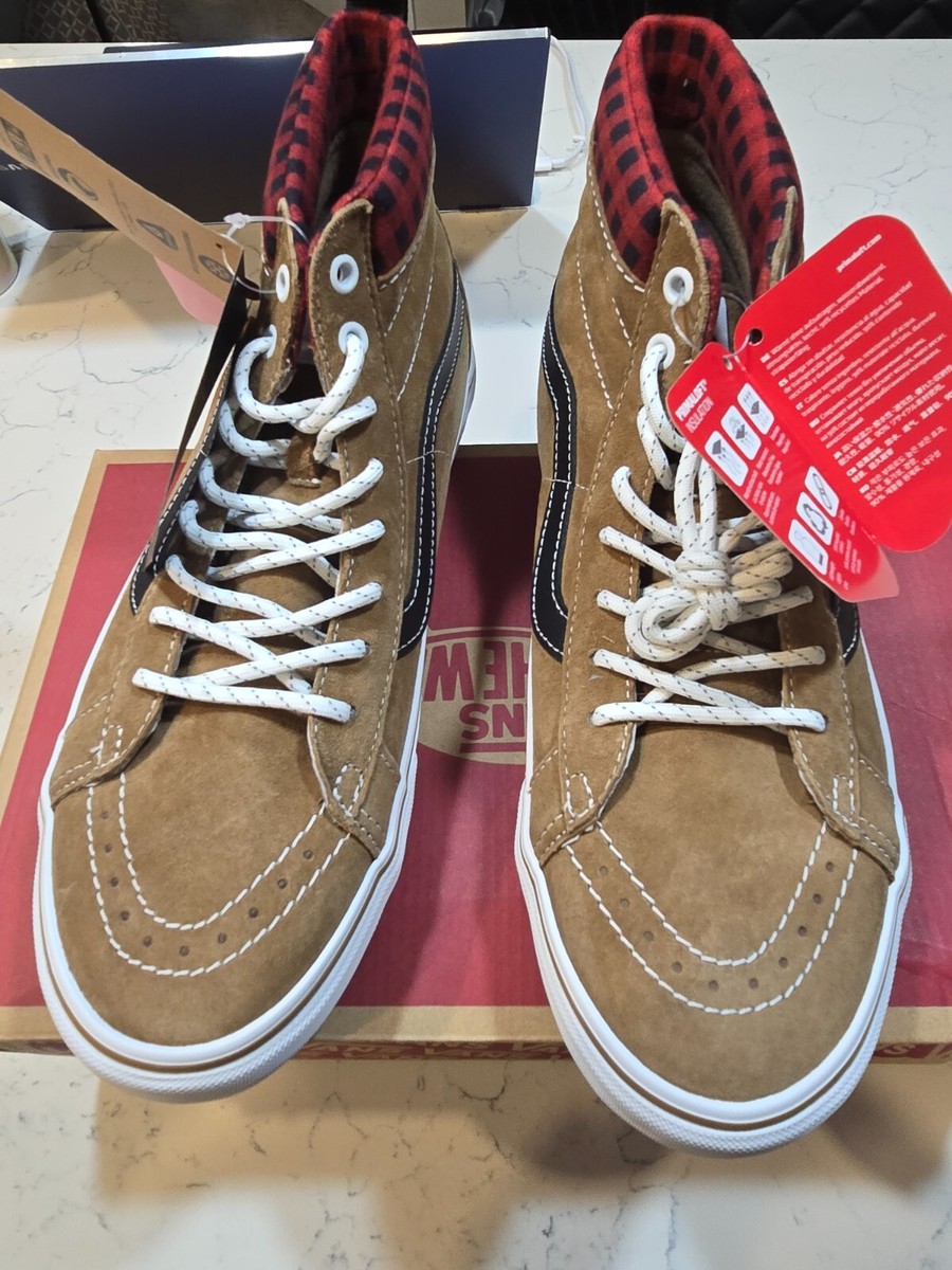 Vans Sk8 Hi MTE Shoes Men 6.5 US Brown Red Plaid Primaloft All Weather Sneaker UY SK8-Hi MTE-1 PLAID, BROWN/BLACK - children main image 3
