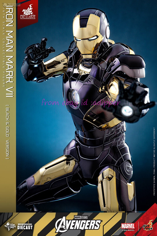 特撮リボルテック IRON MAN MARK VII HT MMS741D61 Iron Man Mark VII Black And Gold Version 1/6 In Stock