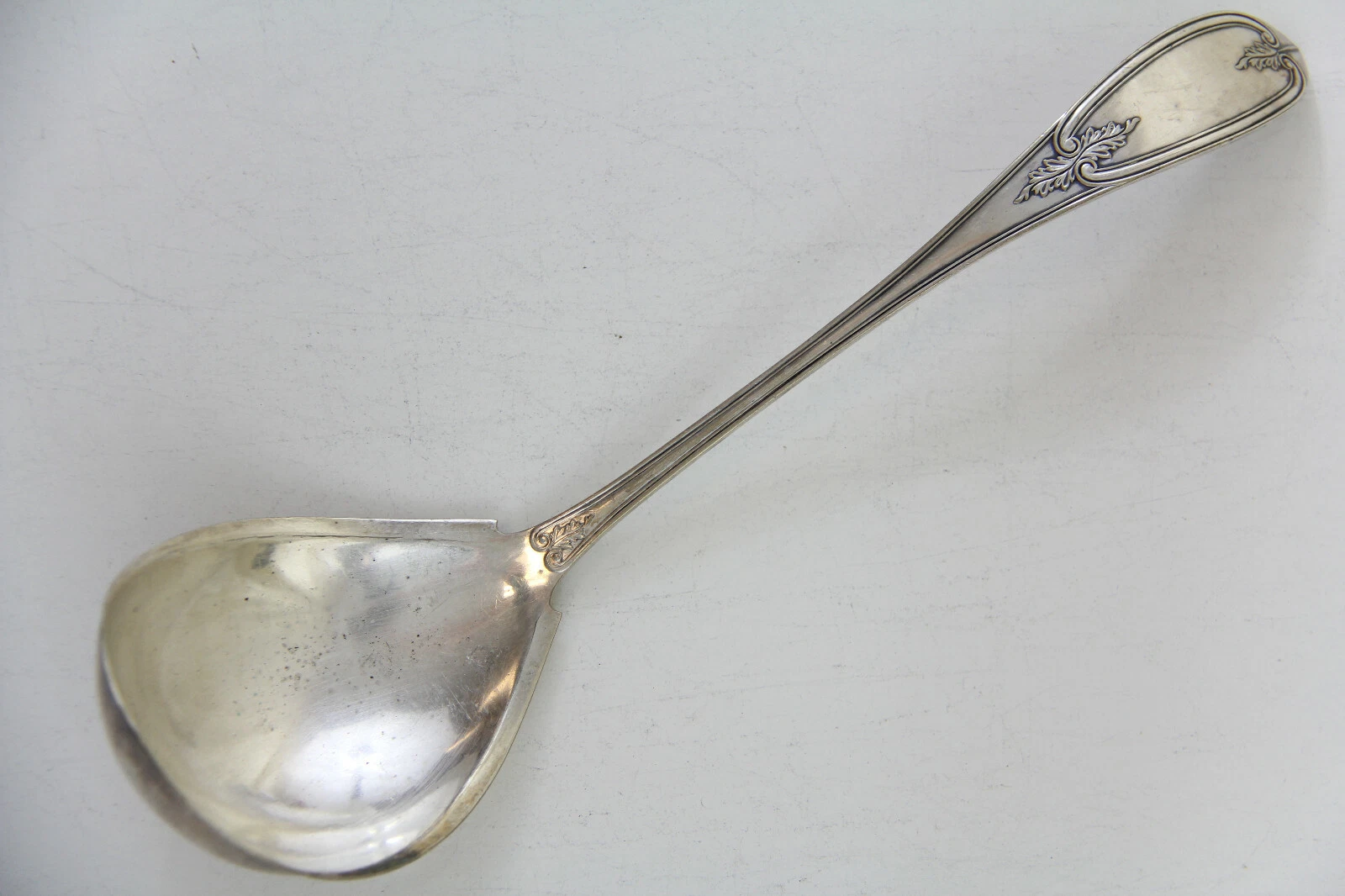 ANTIQUE LARGE LADLE ROGERS & BROS 1848 OLIVE 11.5" NO MONO! SILVERPLATE FLATWARE