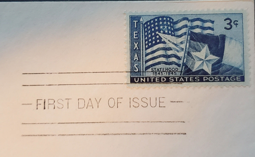 TEXAS 100th Anniversary of Statehood 1845 to 1945 3 cent First Day Cover - Picture 5 of 5