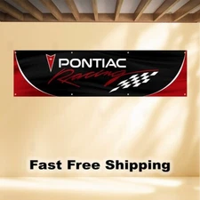 PONTIAC RACING 2'X8' BANNER FLAG GM GENERAL MOTORS