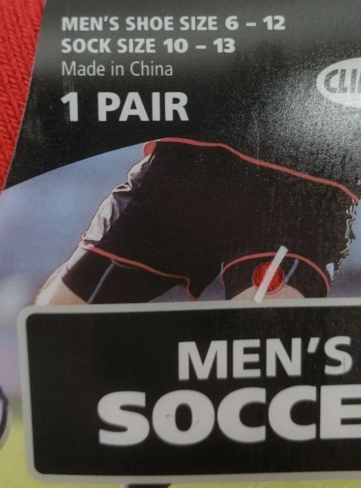 Calcetines de fútbol Adidas Climalite rojos nuevos con etiquetas zapatos para hombre talla 6-12 Foto 2 de 3