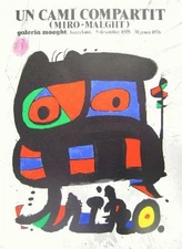 Joan Miro Original Lithograph Limited Edition Un Cami Compartit Maeght 1976