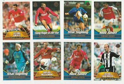 Topps Premier Gold 2001-2002 02 Full Basic Set 125 Beckham Lampard Gerrard