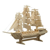 Pebaro Holzbausatz Segelschiff 3D Puzzle Modellbausatz 6+ Jahren Neu