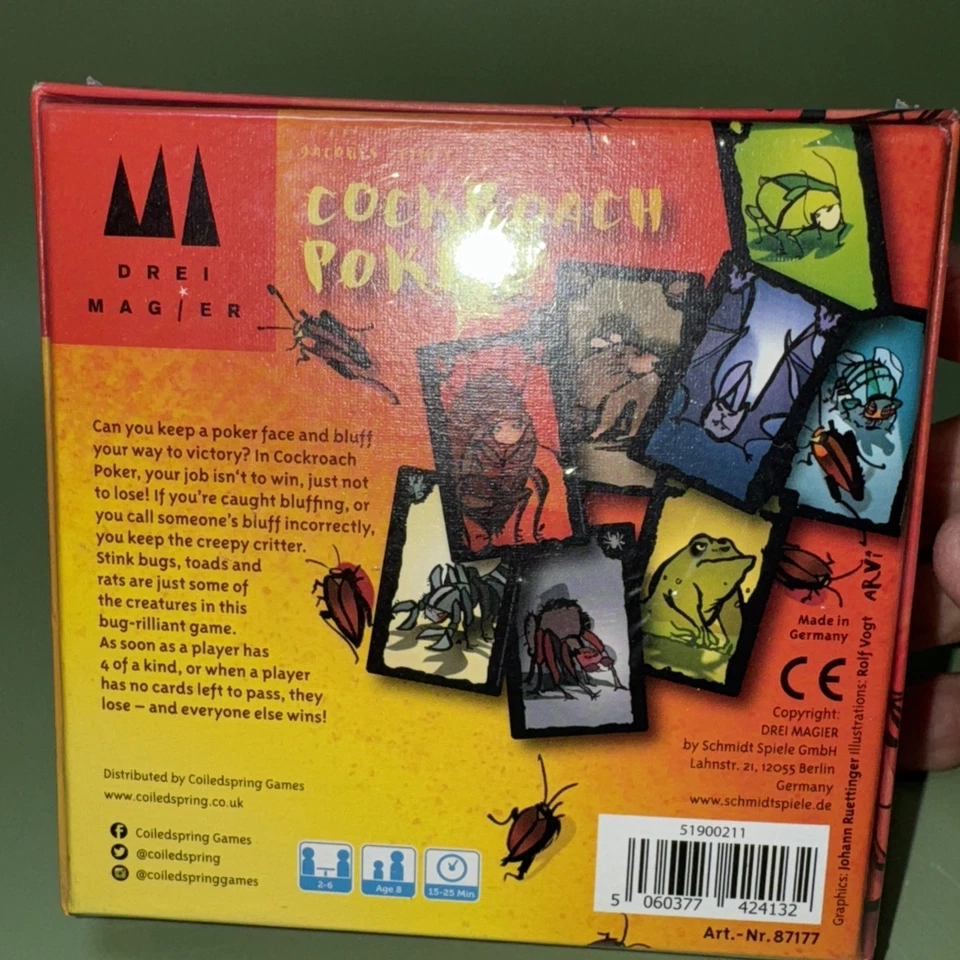 Cockroach Poker Card Game Devir / Drei Magier NEW Sealed - Image 3 of 3