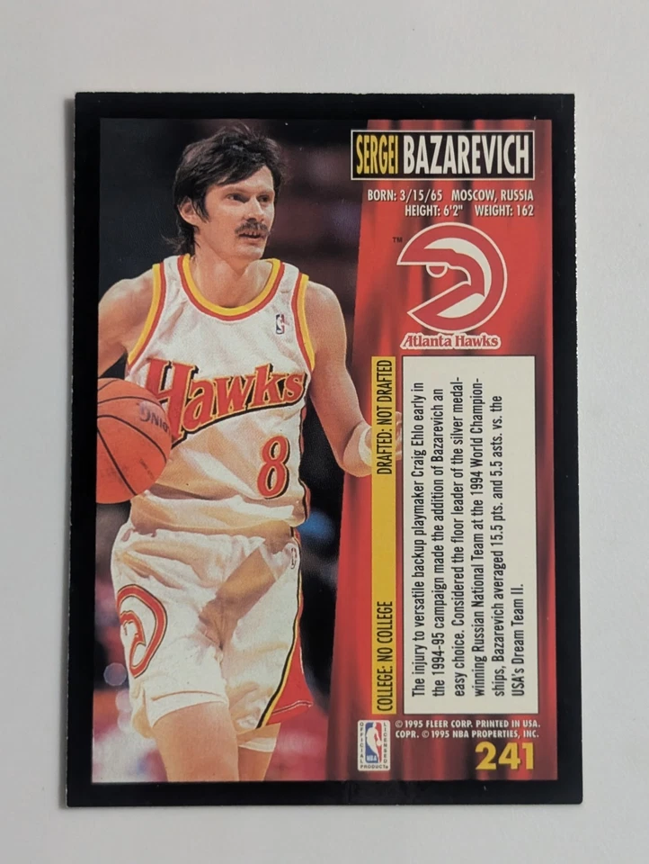 1994-95 Fleer - Sergei Bazarevich #241 (RC) - Image 2 of 2