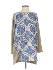 NWT GiGio Women Brown 3/4 Sleeve Top S