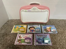 Leap Frog Little Touch Baby Leap Pad Learning Pink System 5 Books & Cartridges