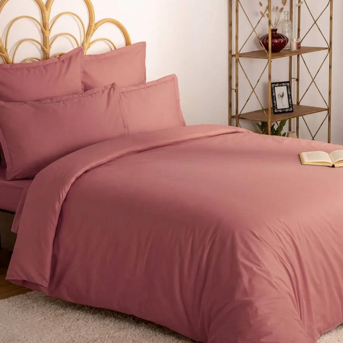 Housse de couette blush 240x220cm de la collection Intérieur en coton peigné pour lit double