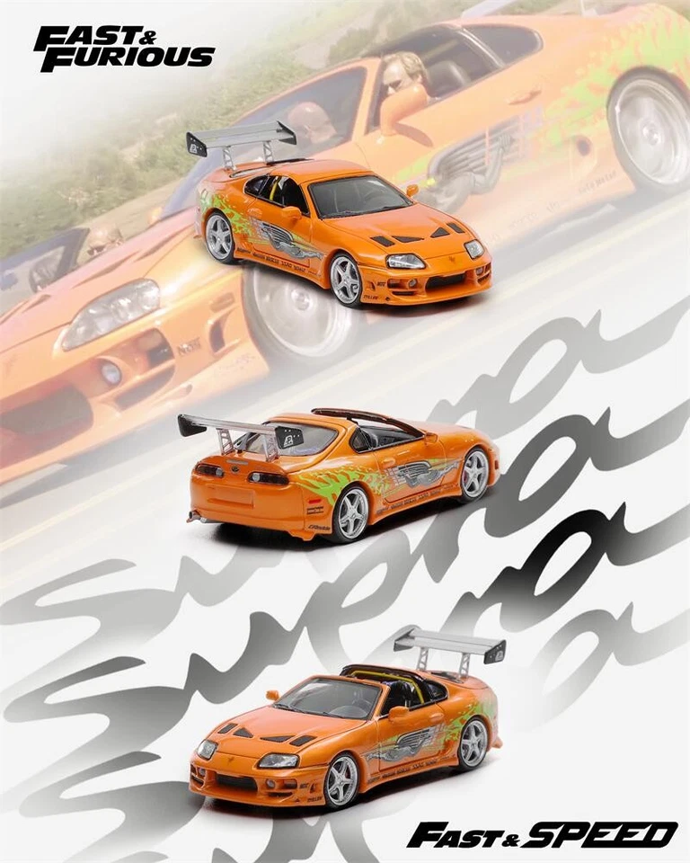 Fast Speed FS 1:64 Supra Targa A80 Bomex FNF Orange Diecast Model Car - Image 2 of 4