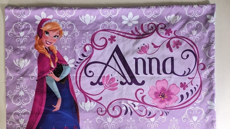 Disney’s Frozen Elsa Anna Character Reversible Kids’ Standard Size Pillowcase 
