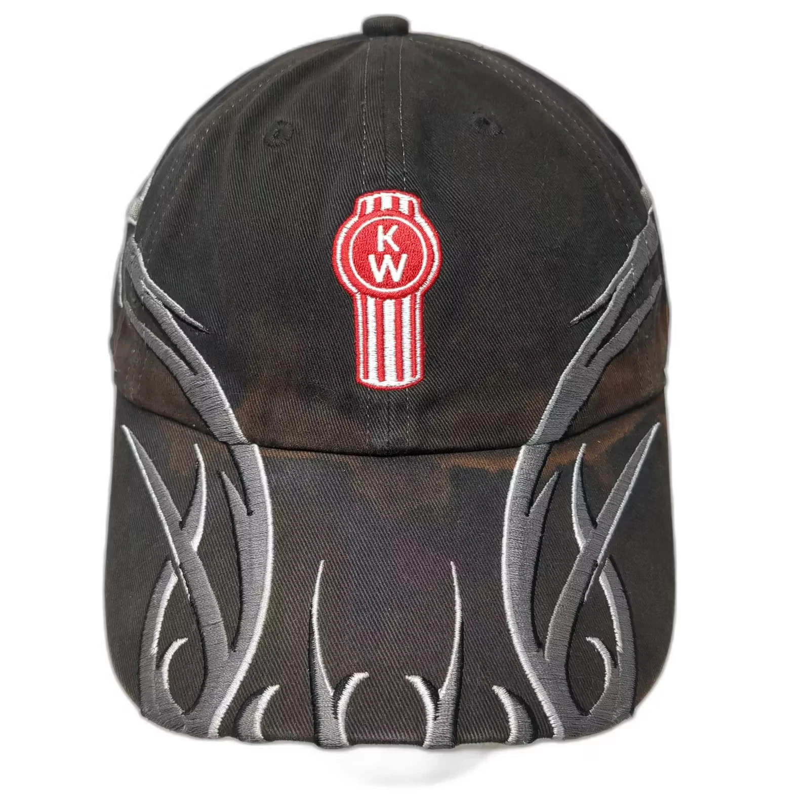 Kenworth Black Baseball Cap One Size Tribal Embroidered Adjustable Strapback Hat
