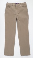 Gloria Vanderbilt Amanda Women's Missy Pants/Jeans 10 30" waist measured Beige