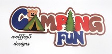 CRAFTECAFE CAMPING KID TITLE paper piecing scrapbook diecut piece 3d page album