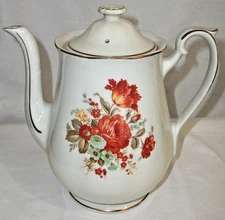 Vtn.  Enterprise Aluminum  Co. Ohio -Drip O Lator Porcelain Flower's tea Pot