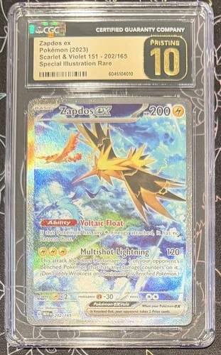 2023 Pokemon Mew 151 Zapdos Ex #202/165 PRISTINE CGC 10 Special Illus. Rare