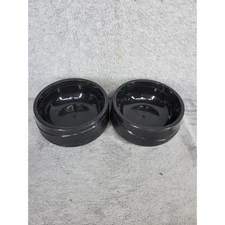Set of 2 Aladdin Temp Rite LLC Allure Black Round Bowls  Vintage Restaurant Ware