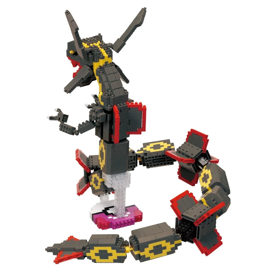 Kawada nanoblock Pokemon Negro Rayquaza Extreme Foto 3 de 4