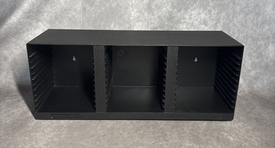 Vintage Laserline 36 CD Storage Rack Holder Wall Mountable Black Plastic Case