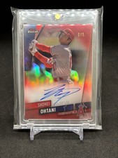 Shohei Ohtani 2019 Topps Finest Red Refractor Auto /5 SSP Angels MLB Star Japan