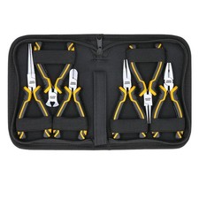 TOUGH MASTER Mini Pliers Set 6PC in Storage Zip Case for Electrical Electronics
