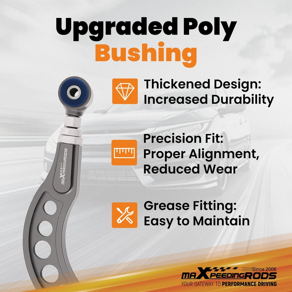 Adjustable Rear Upper Camber Control Arm Kit For Honda Civic Coupe 2006-2015 - Image 4 of 4