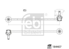 FEBI BILSTEIN 184407 Rod/Strut, stabiliser for VW