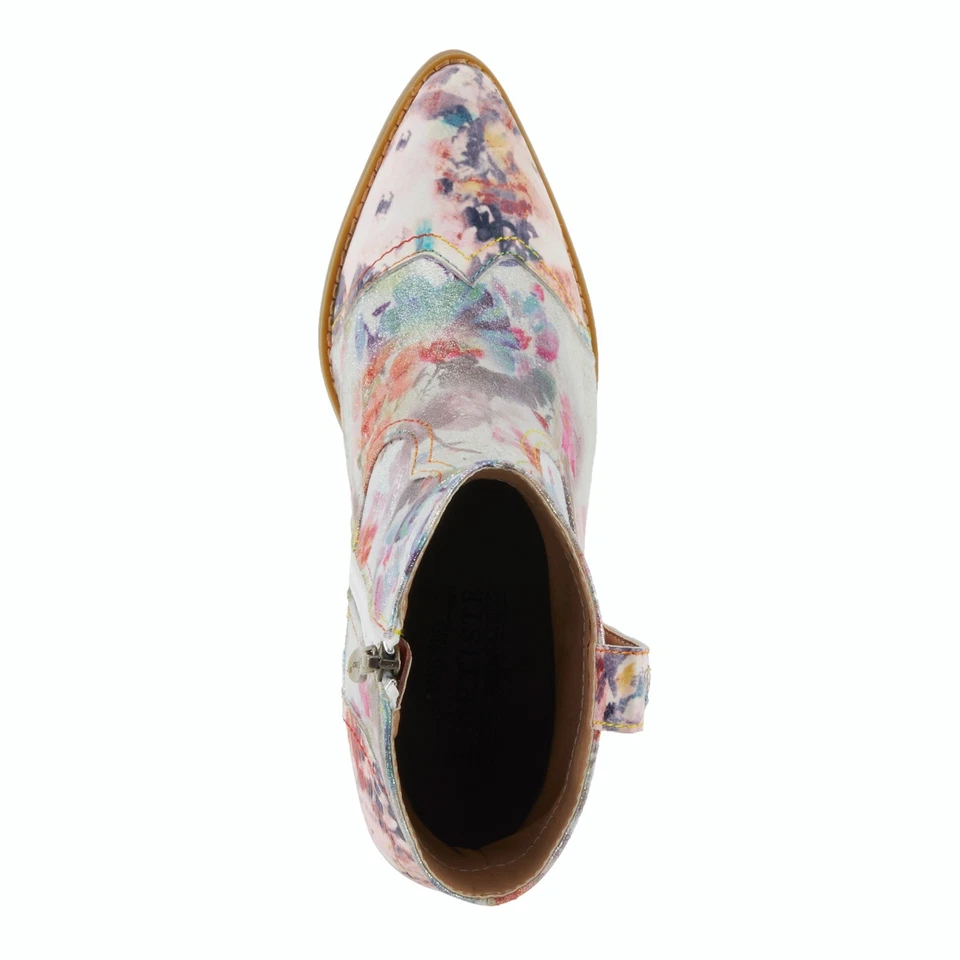 BOTÍN WESTERN L’ARTISTE FLIRTINI ROSA MULTICOLOR PINTADO A MANO MULTI TEXTURA 5M Foto 3 de 4
