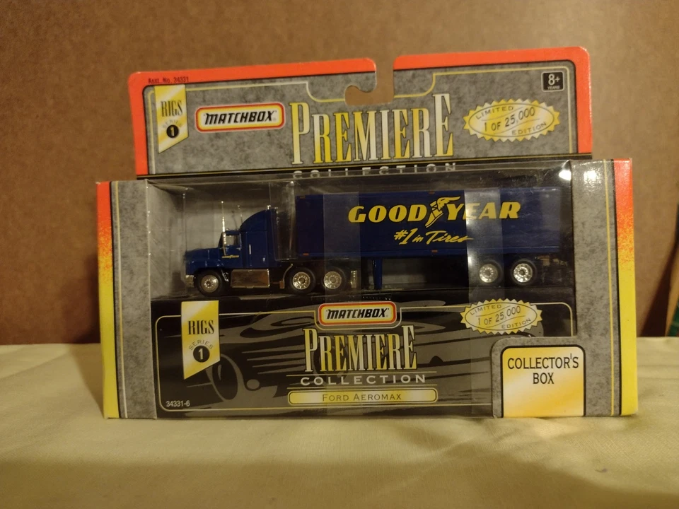 1996 Matchbox Premiere Collection Series 1 GOODYEAR Truck and Trailer - New! - Image 2 of 2