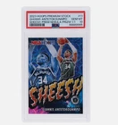 2023-2024 NBA Hoops Premium Stock Sheesh Giannis Antetokounmpo Nebula Prizm 1/1