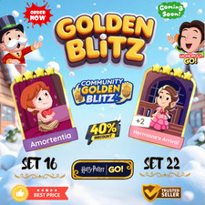   G0LDEN BLITZ   HERMIONE  S ARRIVAL OR    AMORTENTIA   4 STAR    GOLD STICKERS  