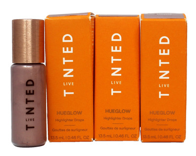x3 Live Tinted Dawn Hueglow Liquid Highlighter Drops .46 oz Travel Size New