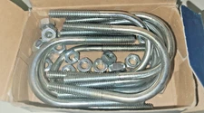 Chicago Hardware #07 U-BOLTS For 1" Pipe 1/4" Thread LOT OF 10 NO PLATES