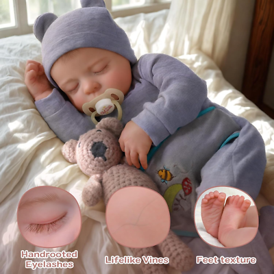 Muñeca Bebé De Silicona Realista De 7 Pulgadas | Cuerpo Completo Y Suave | Incluye Pijama Removible | Juguete Educativo Y Sensorial Para Niñas | Regalo De Compañía