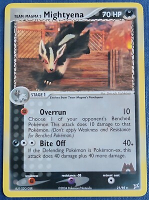 Pokémon - Team Magma's Mightyena - EX Team Magma vs Team Aqua 21- Rare - English