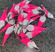 10 PACK Wacky Goofy Silly Pompano Jigs WHITE / PINK   1/8oz to 1oz  T&A JIGS