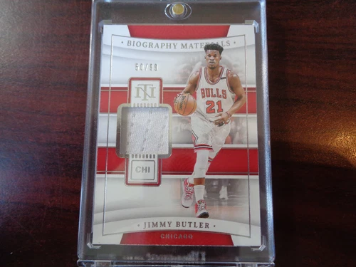 2021-22 National Treasures Jimmy Butler JERSEY #'ed 50/99 Materials-HEAT