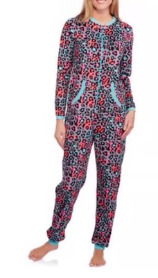 Secret Treasures Rainbow Cheetah Non Footed Pajamas Piece S M XL