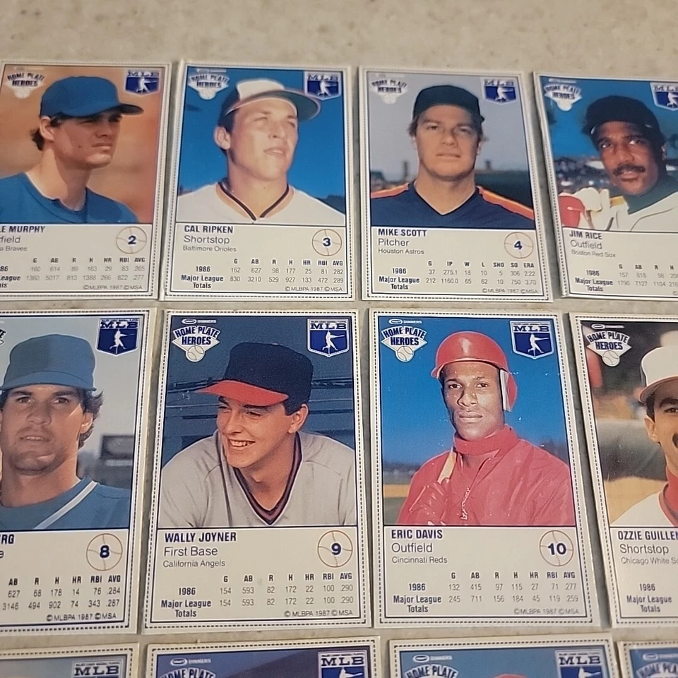1987 Kraft Home Plate Heroes Single Cards Your Choice  - Image 3 of 4