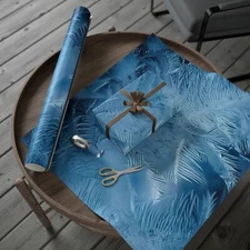 Wrapping Papers - Ice Winter Frost Glass Snow Window Gift Wrap, Holiday Birthday