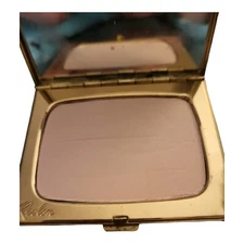 Revlon Love Pat Rectangular Gold Tone Vintage Ladies Powder Compact Creamy Ivory