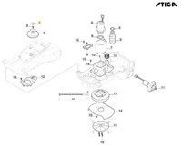 Kork Knopf HöHe Robot RasenmäHer Modelle G1200 Original Stiga 322820095/0
