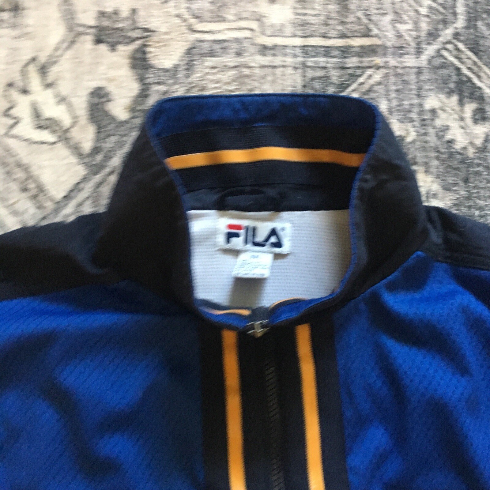 Giacca a vento vintage Fila uomo XXL 2XL foderata zip anni 90