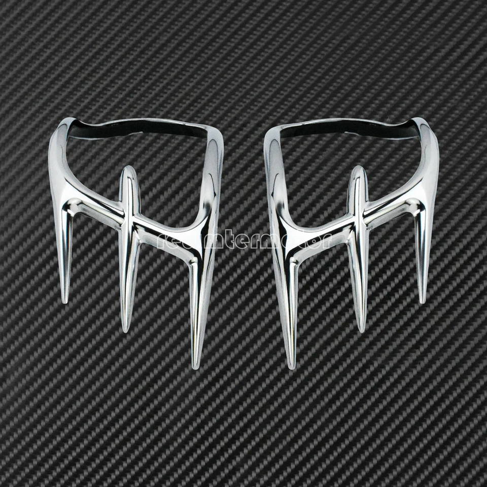 Chrome Front Turn Signal Lights Decoration Trims Fit For Goldwing GL1800 Audio - Image 3 of 4