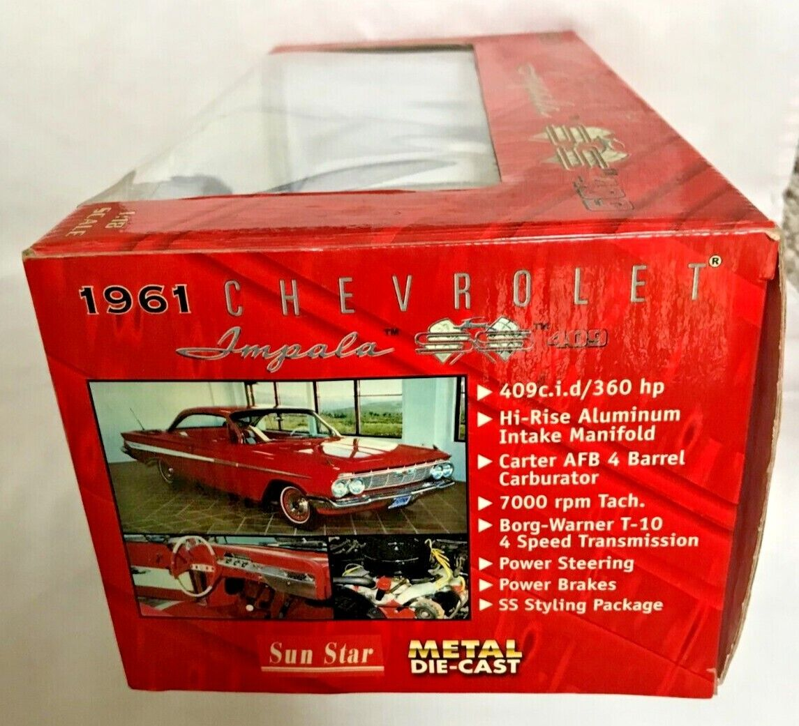 1/18 1961 Chevrolet Impala White SS 409 by Sun Star | eBay